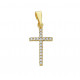 cross with zircons in 18k gold