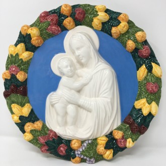 Madonna con bambino tipo Della Robbia cm. 30