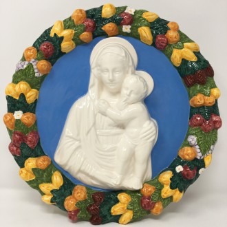 Madonna con bambino tipo Della Robbia cm. 31