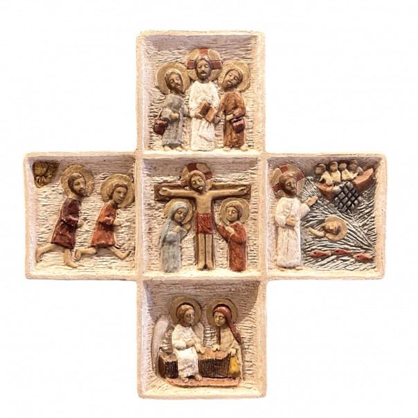 Cross with scenes from the life of Christ made by Bethlehem Monastery