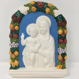 Ceramiche deruta | Madonna con bambino cm. 20x15