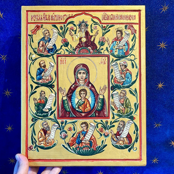 Mother of God icon sign