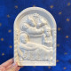Natività romanica da appendere legno bianco