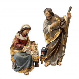 Baroque nativity handmade wooden sculpture