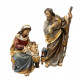Baroque nativity handmade wooden sculpture
