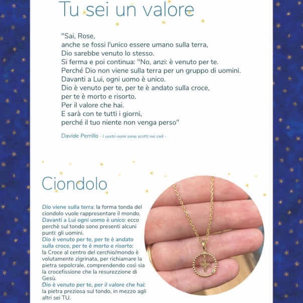 "You are a value" 18k gold