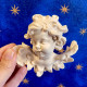Natural wood angel head