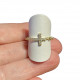 Rosary ring with golden zircons cross