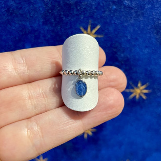 Rosary ring with sliding beads and miraculous pendant. 2