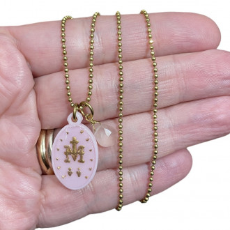 Collana Monogramma Miracolosa rosa