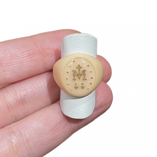 Nude Miraculous Monogram Ring