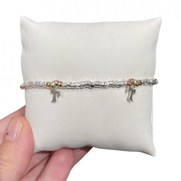 Bracciale Donna Con Croce In Argento 925 Regolabile - Con Zircone, Disponibile Anche In Placcato Oro 14k E Oro Rosa, Elegante Scatola Regalo - 3