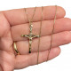 Traditional crucifix in gilded silver with chain