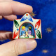 Small triptych Peruvian nativity scene
