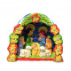 Peruvian nativity scene with small flower garland