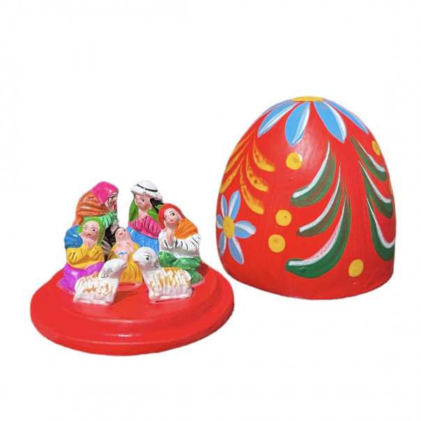 Peruvian egg nativity scene