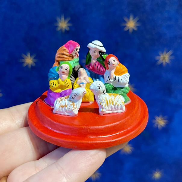 Peruvian egg nativity scene