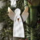 Angelo in ceramica decorazione per albero di natale