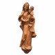 Madonna with child hanging wooden sculpture