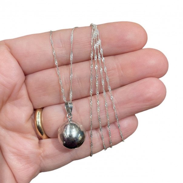 Ciondolo chiama angelo in argento rodiato