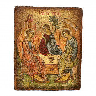 Painted icon Trinity