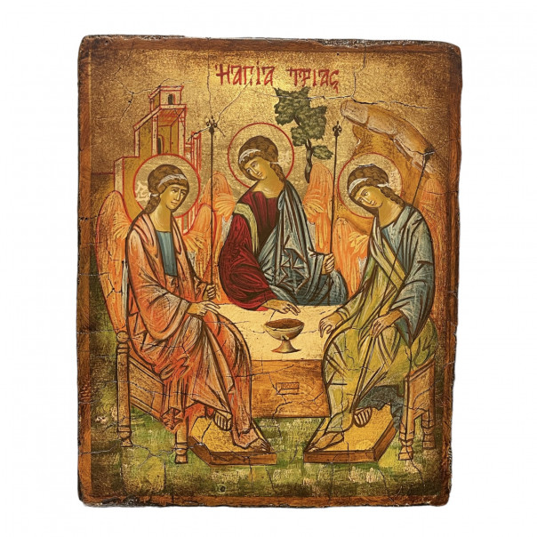 Icona dipinta Trinità