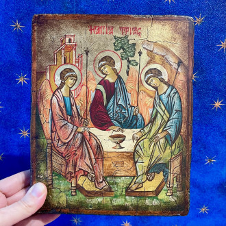 Painted icon Trinity 2