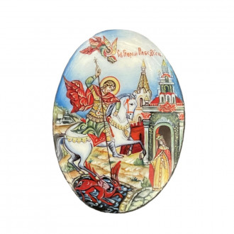 Miniatura smalto a mano San Giorgio