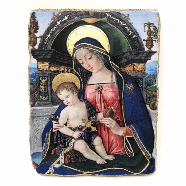 Affresco Madonna con bambino Pala Fossi