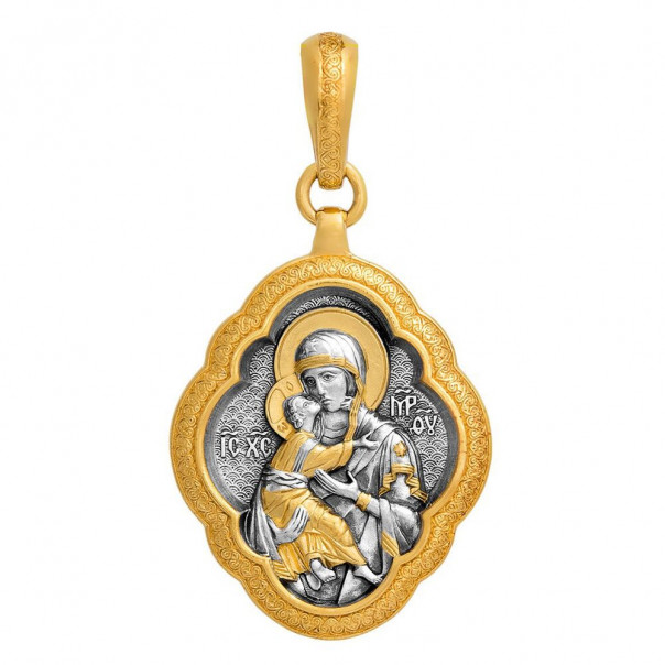 Our Lady of Vladimir icon pendant