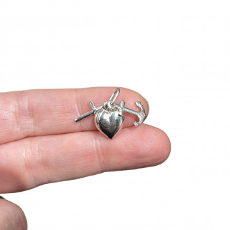 Ciondolo fede speranza e carità in argento 925.