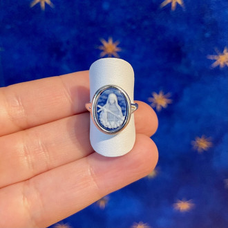 Anello santa Rita cammeo, Anelli in argento e oro 2