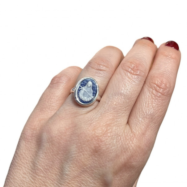 Santa Rita cameo ring, Rings in silver and gold