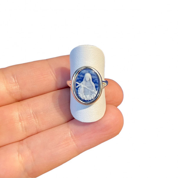 Saint Rita cameo ring