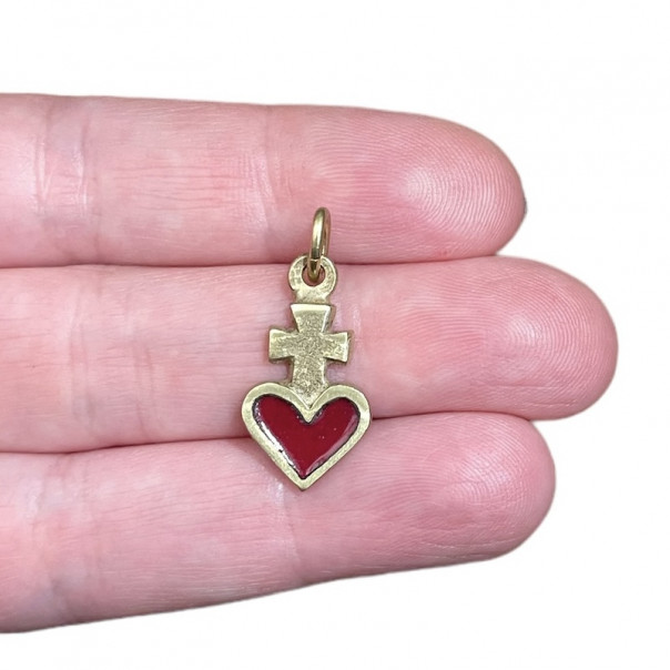 Sacred heart with cross