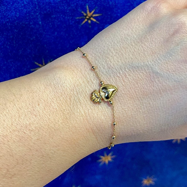 18 kt gold Sacred Heart bracelet