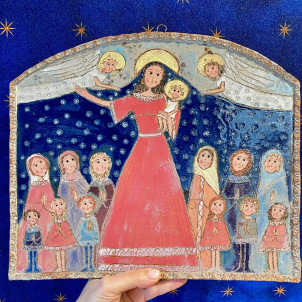 Madonna del manto panel