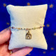 Bracciale casa vivenete in oro e tormalina regalo per battesimo comunione cresima 40 anni