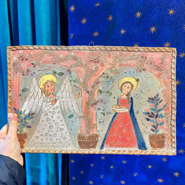 Annunciation panel, Tania stoneware