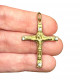 Thin medieval bronze and enamel cross