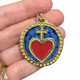 Sacred Heart enamelled medallion