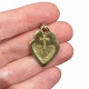 Sacred heart pendant in enamelled bronze