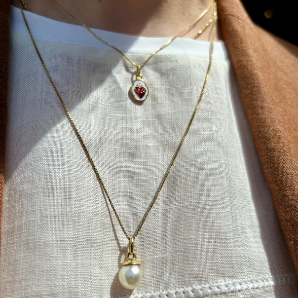 Collana girocollo Sacro Cuore placcata oro