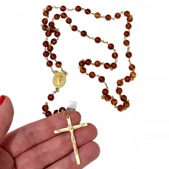 Rosario in argento e ambra 2