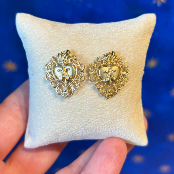 Sacred heart earrings