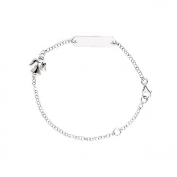 Bracciale Battesimo in oro 18 kt targhetta