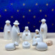 Nativity with Three Wise Men 12 cm white