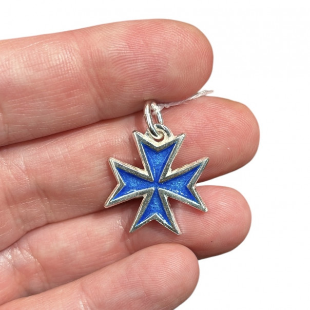 Enamelled silver Maltese cross