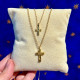 Sepulchre Cross Necklace Silver Gold
