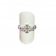Enamelled silver rosary ring